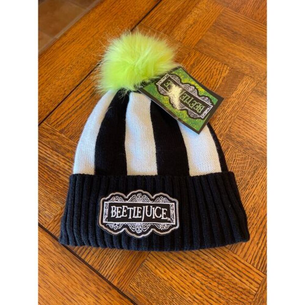 Beetlejuice pom-pom beanie new with tags